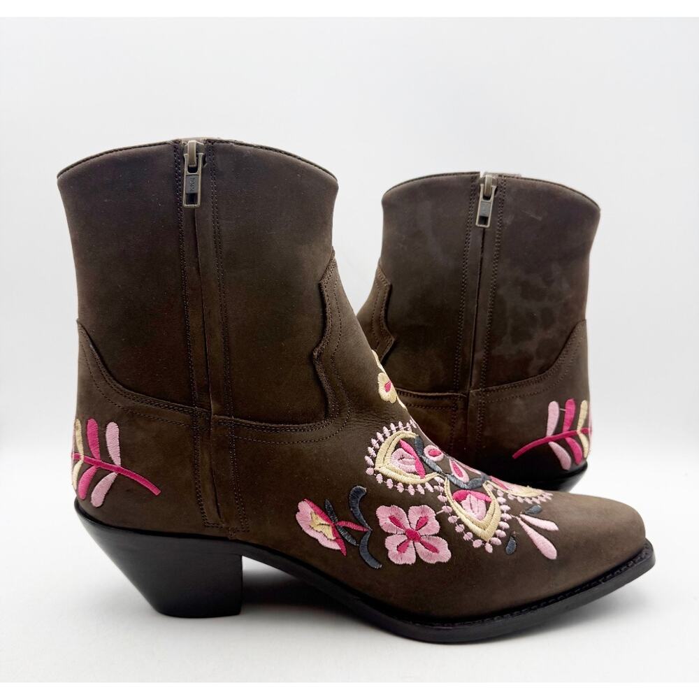 Diba True Women Cains Ville Western Bootie Size 11 M Brown Pink Leather NWOB - Picture 4 of 15